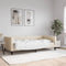 vidaXL - Slaapbank - 100x200 - cm - stof - crèmekleurig