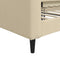 vidaXL - Slaapbank - 100x200 - cm - stof - crèmekleurig