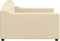 vidaXL - Slaapbank - 100x200 - cm - stof - crèmekleurig