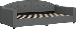 vidaXL - Slaapbank - 100x200 - cm - stof - donkergrijs