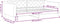 vidaXL - Slaapbank - 100x200 - cm - stof - zwart