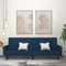 vidaXL - Slaapbank - 2-zits - fluweel - blauw