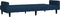 vidaXL - Slaapbank - 2-zits - fluweel - blauw