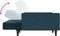 vidaXL - Slaapbank - 2-zits - fluweel - blauw