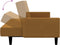 vidaXL - Slaapbank - 2-zits - fluweel - bruin