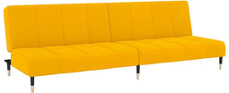 vidaXL - Slaapbank - 2-zits - fluweel - geel