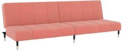 vidaXL - Slaapbank - 2-zits - fluweel - roze