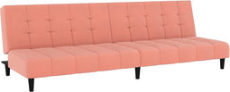 vidaXL - Slaapbank - 2-zits - fluweel - roze