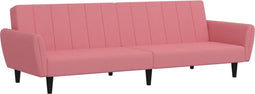 vidaXL - Slaapbank - 2-zits - fluweel - roze