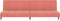 vidaXL - Slaapbank - 2-zits - fluweel - roze