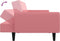 vidaXL - Slaapbank - 2-zits - fluweel - roze