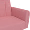 vidaXL - Slaapbank - 2-zits - fluweel - roze