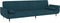 vidaXL - Slaapbank - 2-zits - met - 2 - kussens - fluweel - blauw