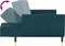 vidaXL - Slaapbank - 2-zits - met - 2 - kussens - fluweel - blauw