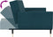 vidaXL - Slaapbank - 2-zits - met - 2 - kussens - fluweel - blauw