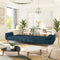 vidaXL - Slaapbank - 2-zits - met - 2 - kussens - fluweel - blauw