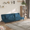 vidaXL - Slaapbank - 2-zits - met - 2 - kussens - fluweel - blauw