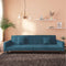 vidaXL - Slaapbank - 2-zits - met - 2 - kussens - fluweel - blauw