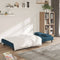 vidaXL - Slaapbank - 2-zits - met - 2 - kussens - fluweel - blauw