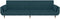 vidaXL - Slaapbank - 2-zits - met - 2 - kussens - fluweel - blauw