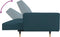 vidaXL - Slaapbank - 2-zits - met - 2 - kussens - fluweel - blauw