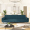 vidaXL - Slaapbank - 2-zits - met - 2 - kussens - fluweel - blauw