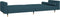 vidaXL - Slaapbank - 2-zits - met - 2 - kussens - fluweel - blauw