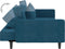vidaXL - Slaapbank - 2-zits - met - 2 - kussens - fluweel - blauw