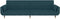 vidaXL - Slaapbank - 2-zits - met - 2 - kussens - fluweel - blauw
