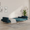 vidaXL - Slaapbank - 2-zits - met - 2 - kussens - fluweel - blauw