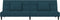 vidaXL - Slaapbank - 2-zits - met - 2 - kussens - fluweel - blauw