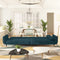 vidaXL - Slaapbank - 2-zits - met - 2 - kussens - fluweel - blauw