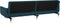 vidaXL - Slaapbank - 2-zits - met - 2 - kussens - fluweel - blauw