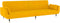 vidaXL - Slaapbank - 2-zits - met - 2 - kussens - fluweel - geel