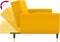 vidaXL - Slaapbank - 2-zits - met - 2 - kussens - fluweel - geel