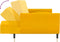 vidaXL - Slaapbank - 2-zits - met - 2 - kussens - fluweel - geel