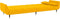 vidaXL - Slaapbank - 2-zits - met - 2 - kussens - fluweel - geel