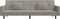 vidaXL - Slaapbank - 2-zits - met - 2 - kussens - fluweel - lichtgrijs