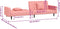 vidaXL - Slaapbank - 2-zits - met - 2 - kussens - fluweel - roze