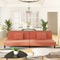 vidaXL - Slaapbank - 2-zits - met - 2 - kussens - fluweel - roze