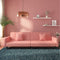 vidaXL - Slaapbank - 2-zits - met - 2 - kussens - fluweel - roze