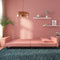 vidaXL - Slaapbank - 2-zits - met - 2 - kussens - fluweel - roze