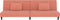 vidaXL - Slaapbank - 2-zits - met - 2 - kussens - fluweel - roze