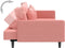 vidaXL - Slaapbank - 2-zits - met - 2 - kussens - fluweel - roze