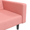 vidaXL - Slaapbank - 2-zits - met - 2 - kussens - fluweel - roze