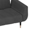 vidaXL - Slaapbank - 2-zits - met - 2 - kussens - fluweel - donkergrijs