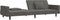 vidaXL - Slaapbank - 2-zits - met - 2 - kussens - fluweel - donkergrijs