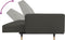 vidaXL - Slaapbank - 2-zits - met - 2 - kussens - fluweel - donkergrijs