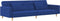 vidaXL - Slaapbank - 2-zits - met - 2 - kussens - stof - blauw