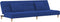 vidaXL - Slaapbank - 2-zits - met - 2 - kussens - stof - blauw